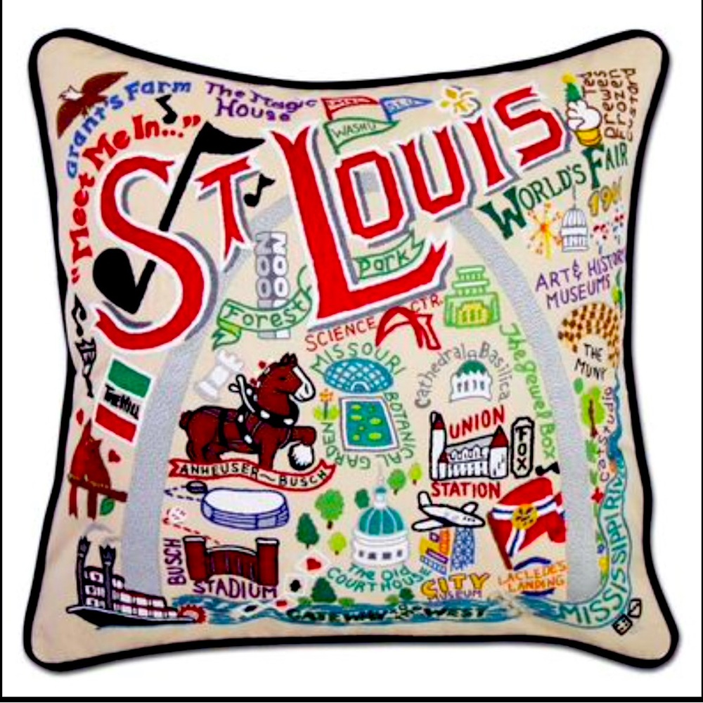Catstudio- St. Louis Hand Embroidered Pillow